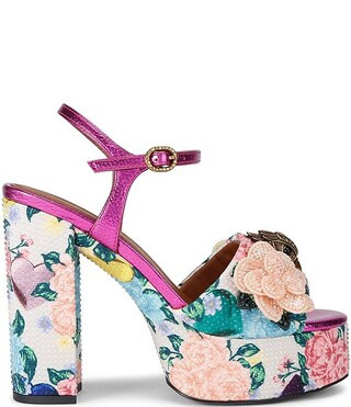 Kensington Beaded Embellished Flower Platform Dress Sandals | Dillard's