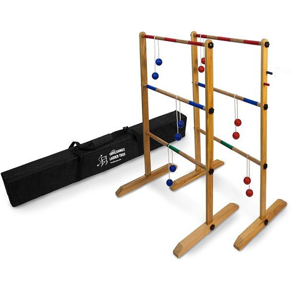 YardGames Backyard Outdoor Durable Wooden Double Ladder Toss Game Set with Reinforce Nylon Carryi... | Target