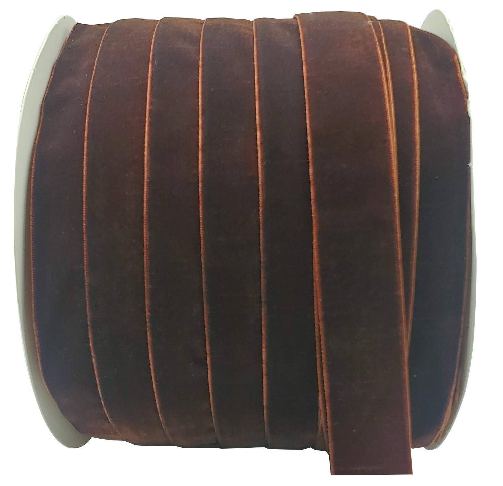 10 Yards Velvet Ribbon Spool (Coffee, 1") | Amazon (US)