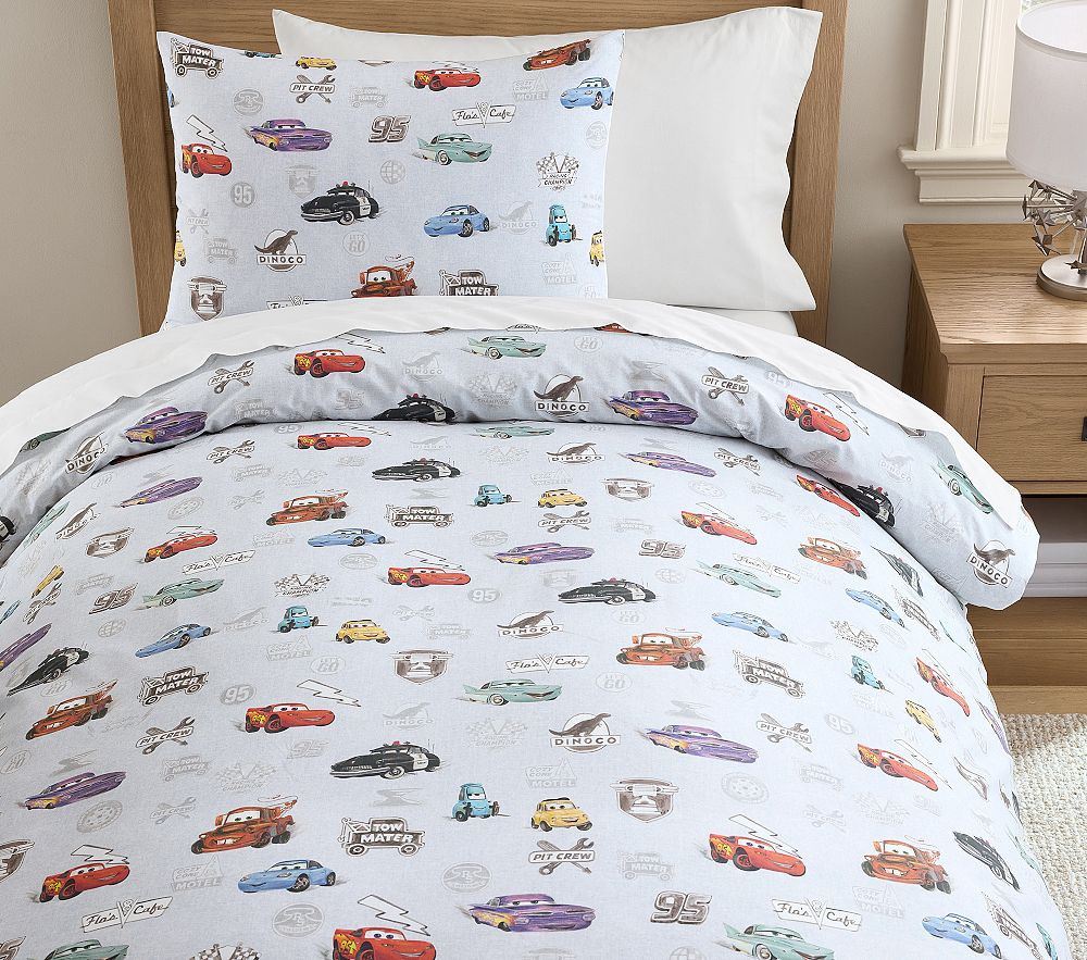 Disney and Pixar Cars Heritage Organic Duvet Cover & Shams | Pottery Barn Kids