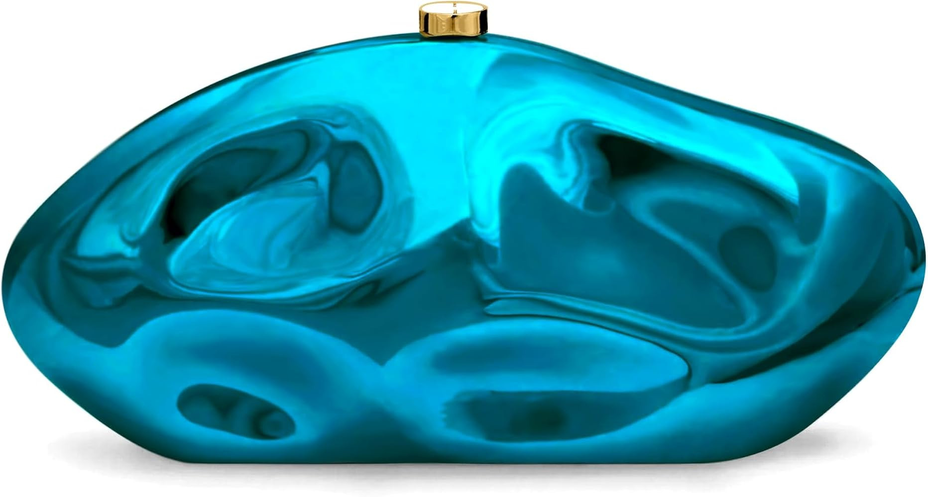 Acrylic Clutch Purse for Women Evening Bag, Irregular Shell Acrylic Purse Box Clutch with Chain f... | Amazon (US)