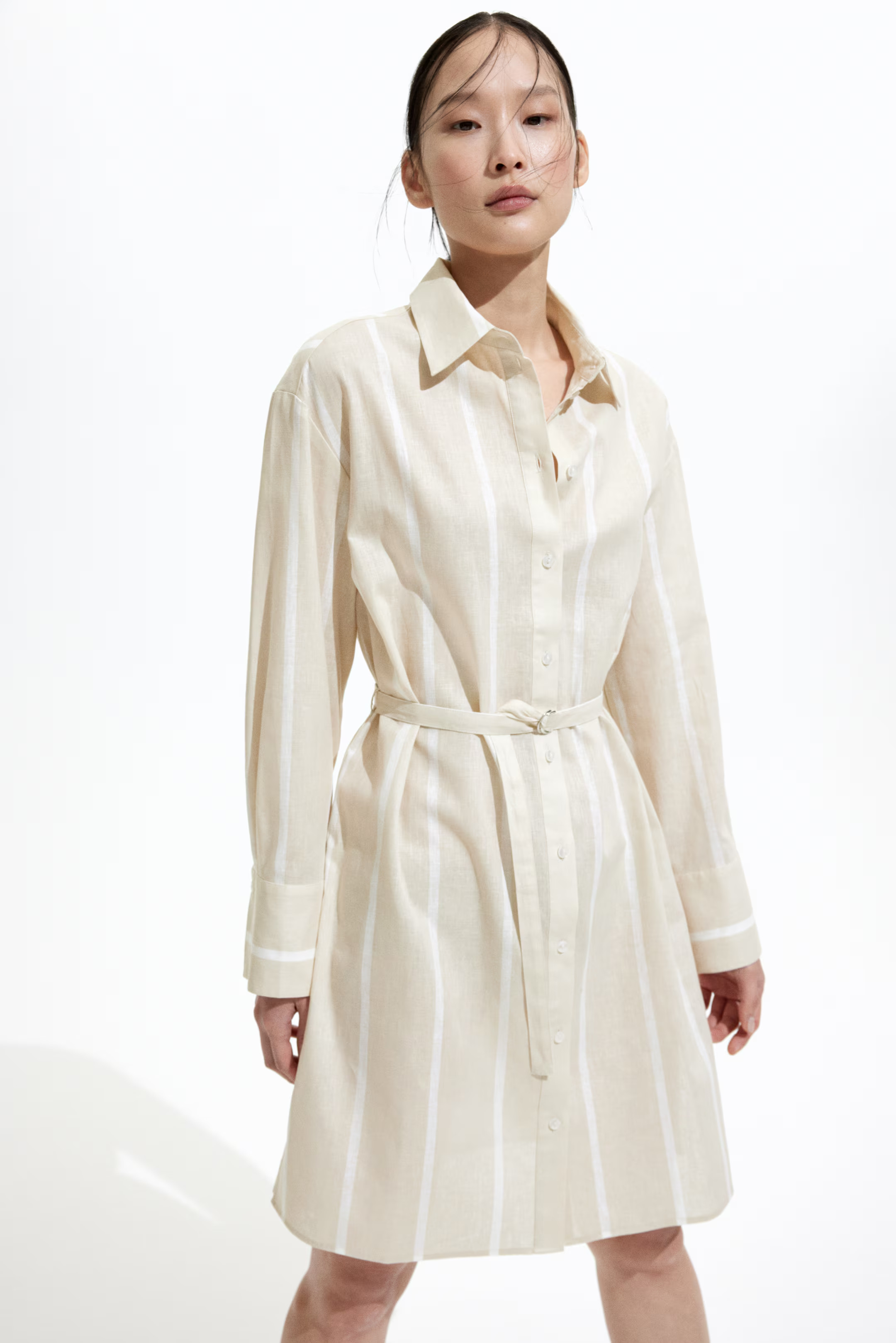 Linen-Blend Shirt Dress | H&M (US + CA)