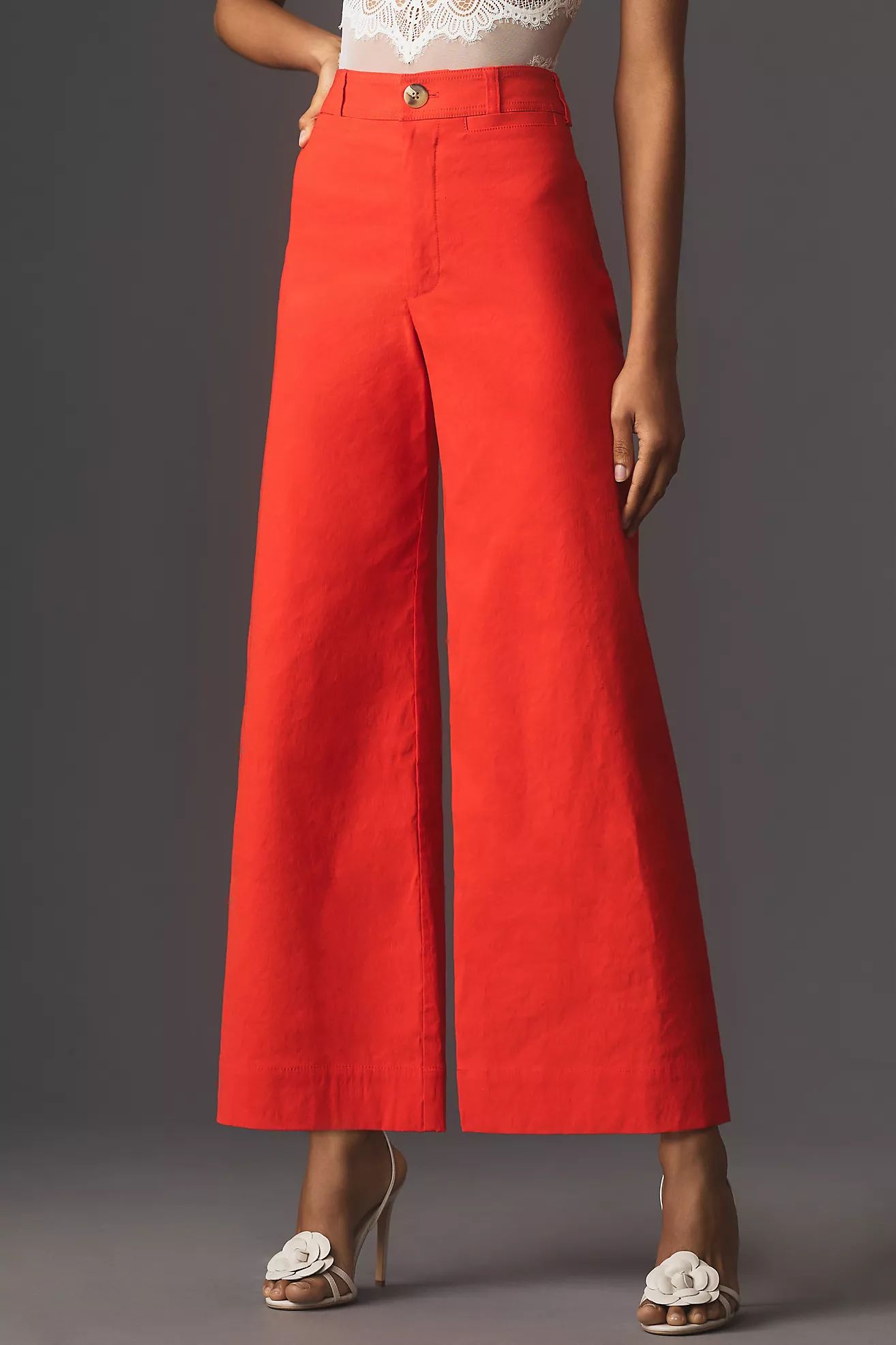 The Ettie High-Rise Crop Wide-Leg Pants by Maeve | Anthropologie (US)