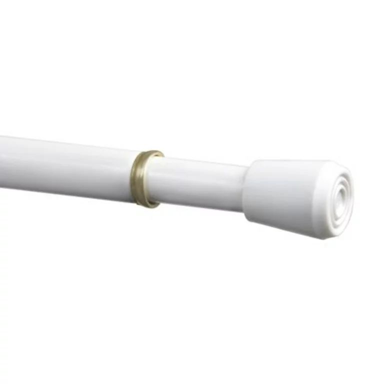 Mainstays 28-48 in. Adjustable Spring Tension Curtain Rod, 7/16 in. Diameter Steel Tube, White Fi... | Walmart (US)