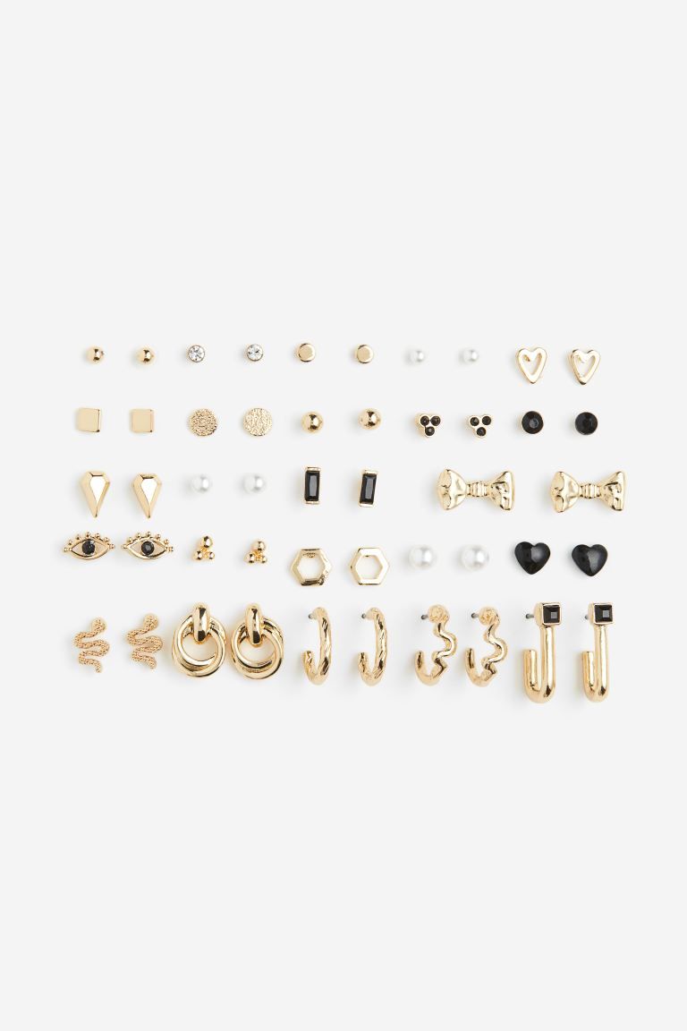 24 pairs Earrings and Studs | H&M (US + CA)