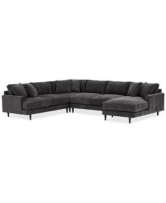 Furniture Mariyah Fabric 4-Pc. Sectional with Chaise, Created for Macy's - Macy's | Macy's