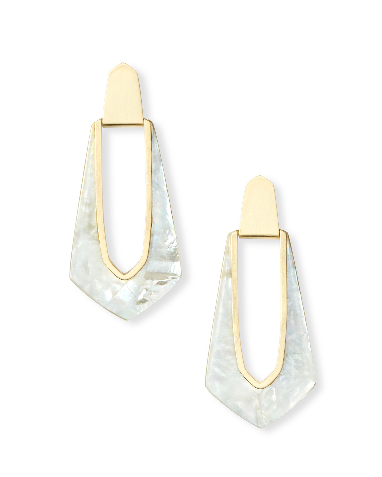 Kiernan Gold Hoop Earrings in Ivory Pearl | Kendra Scott | Kendra Scott