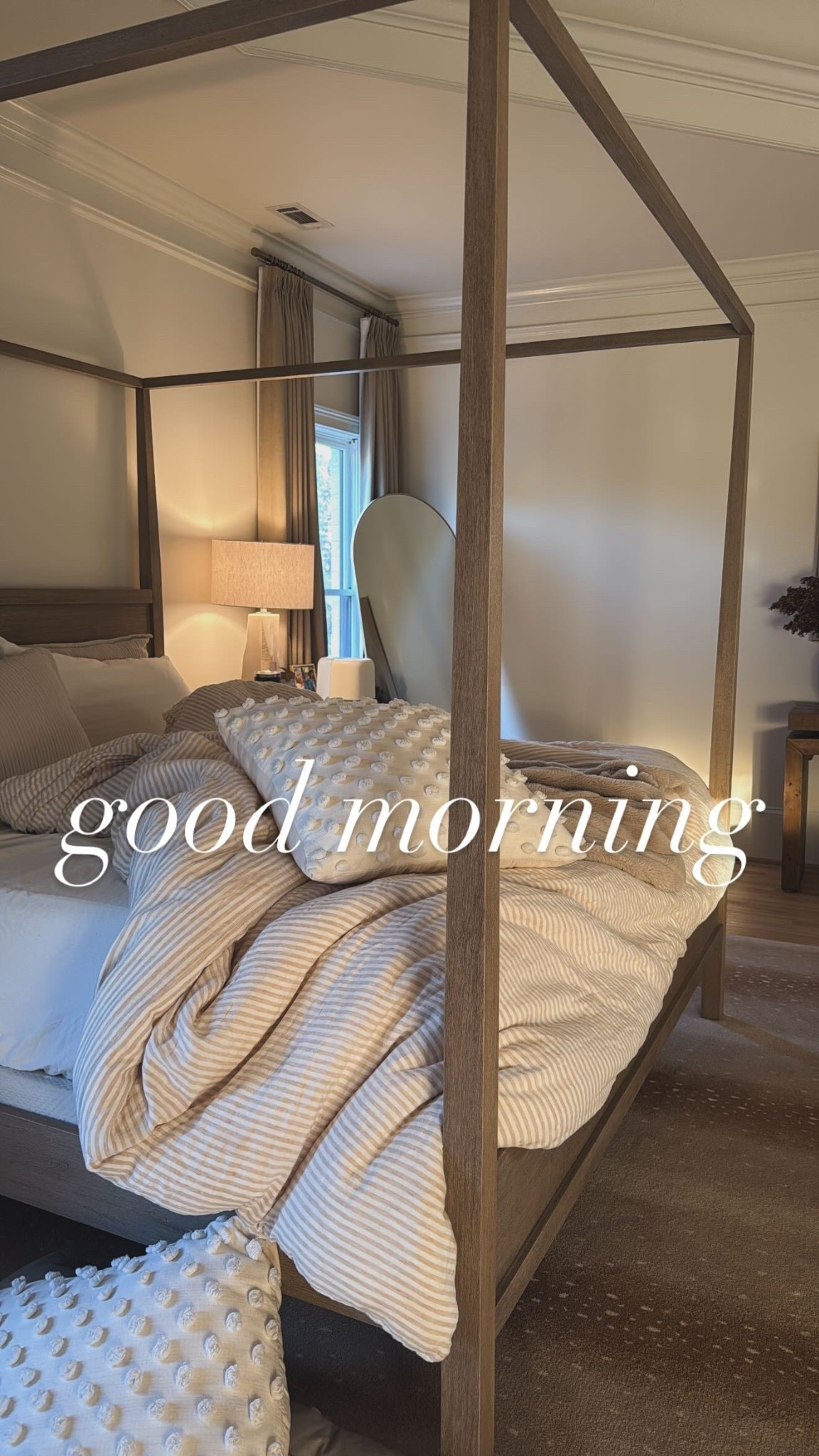 good morning - bedding, rug and curtain details 🤎

#LTKHome