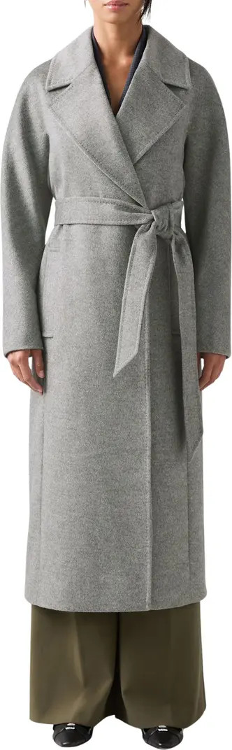 Francine Belted Longline Merino Wool Coat | Nordstrom
