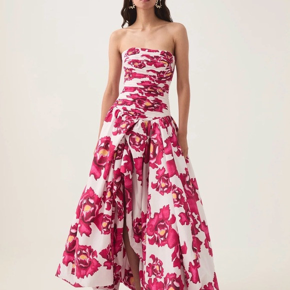 AJE “Boldly Blooming” Floral Strapless Maxi Dress | Poshmark