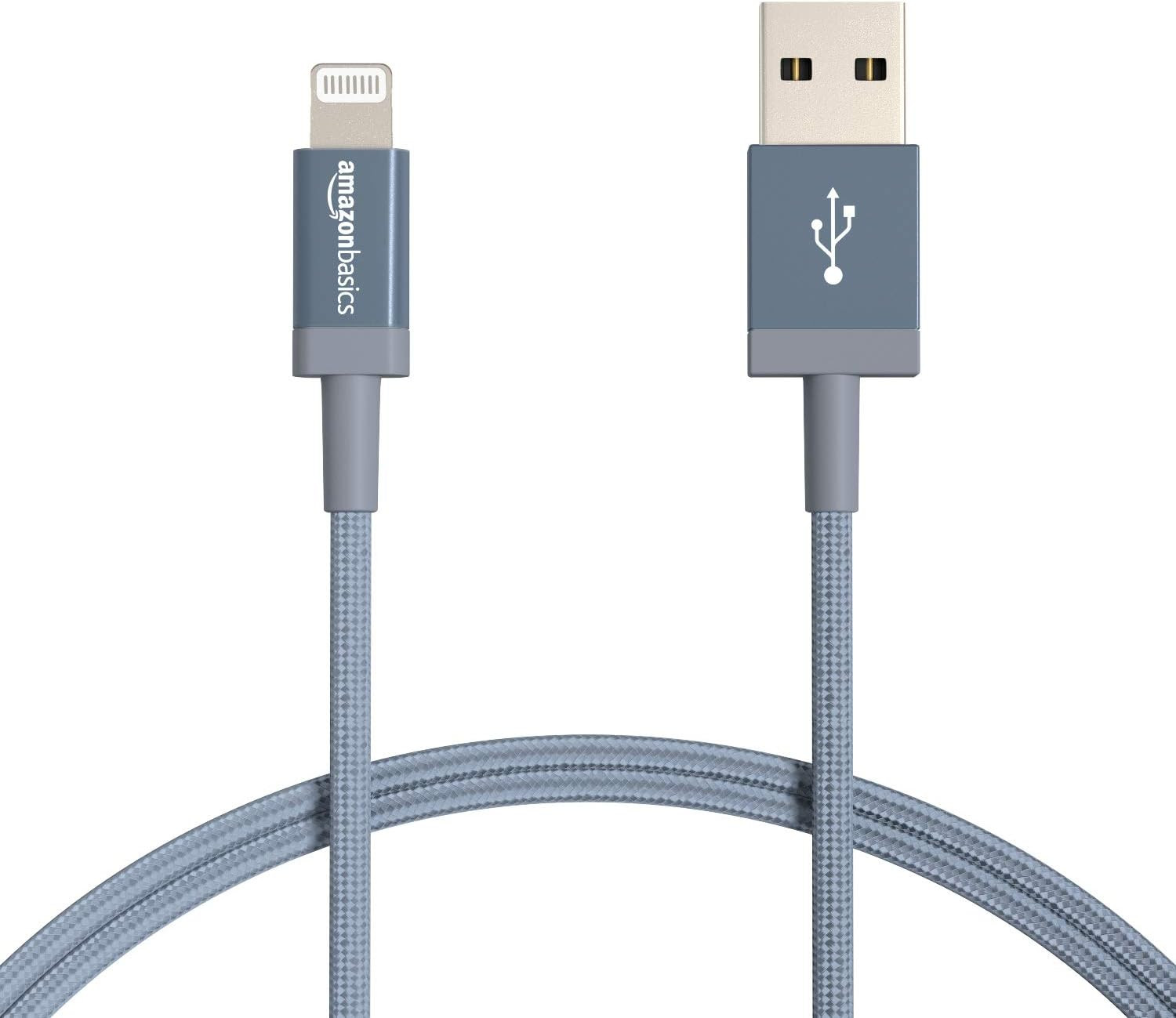 AmazonBasics Nylon Braided Lightning to USB Cable - MFi Certified Apple iPhone Charger, Dark Gray... | Amazon (US)