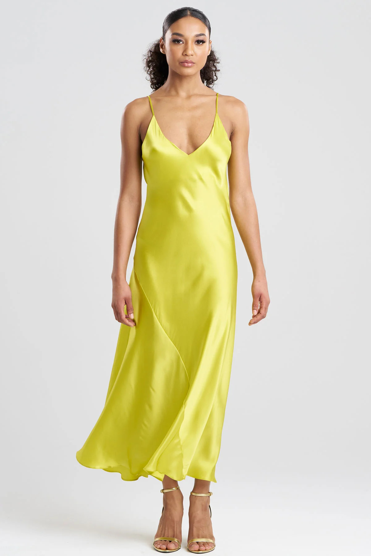 Key Essentials Sheath Flounce Silk Slip Dress | Natori
