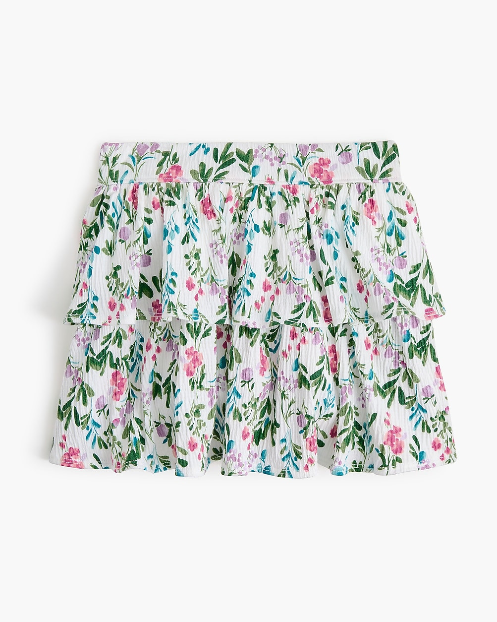 Girls' floral crinkle-knit short | J.Crew Factory