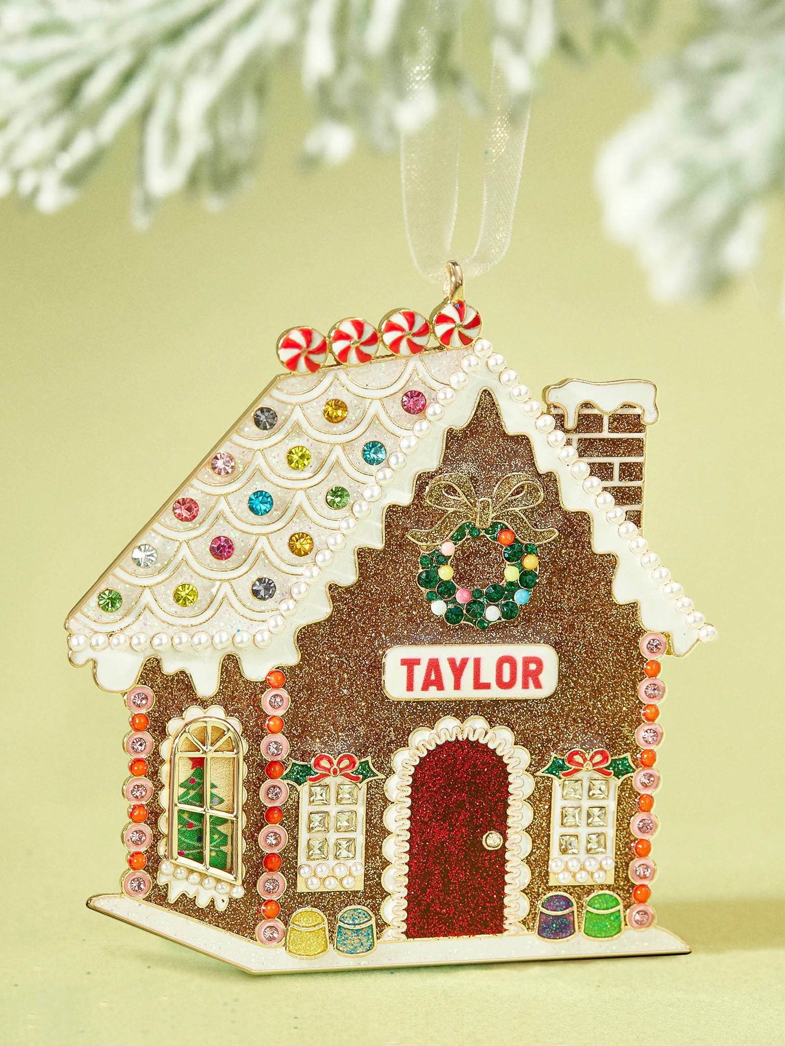 The cutest custom house ornament for new home momento (with the year or street address) or just a sweet ornament for the treat themed Christmas tree: one for each kid with their name on the house😍

#LTKHoliday #LTKGiftGuide #LTKSeasonal