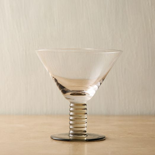 Grooved Stem Martini Glasses | West Elm (US)