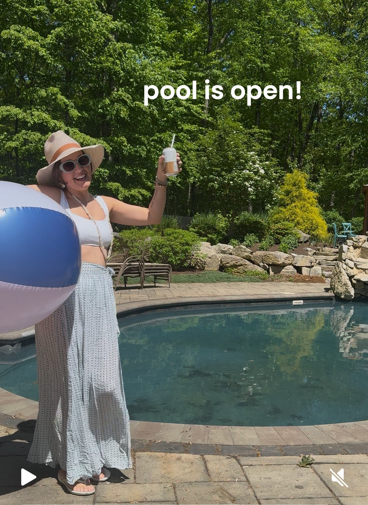 always excited for pool season! New two piece white swimsuit and sarong coverup is older from Shop Bop. 

#LTKSeasonal #LTKSwim #LTKOver40