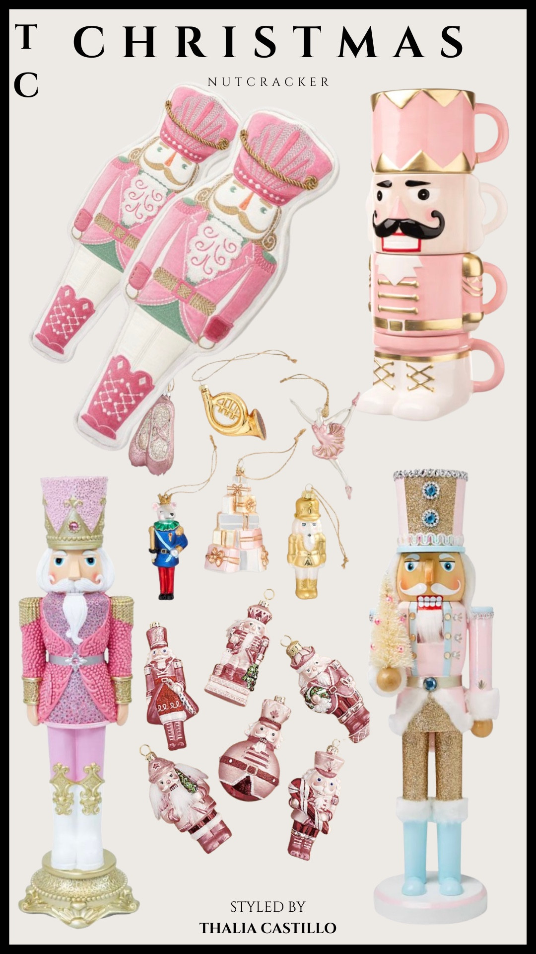 Add a touch of whimsy and elegance to your holiday decor with these pink and gold nutcracker pieces! 🎀🩰 Perfect for a modern, feminine twist on classic Christmas charm, this collection includes ornaments, mugs, and decor that will elevate any holiday space. Whether you’re a fan of traditional or unique holiday styles, these nutcrackers bring festive joy with a playful edge. Tap to shop and make this magical decor part of your collection! Don’t forget to like, comment, share, and follow for more holiday inspiration! #NutcrackerDecor #PinkChristmas #HolidayDecor #ChristmasInspo #LTKHoliday #LTKHome #ShopTheLook

#LTKFamily #LTKSeasonal #LTKHoliday