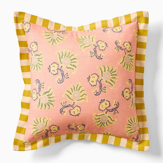 Rhode Toulon Stripe Pillow Cover, 20x20, Coral + Feather Down Insert | West Elm (US)