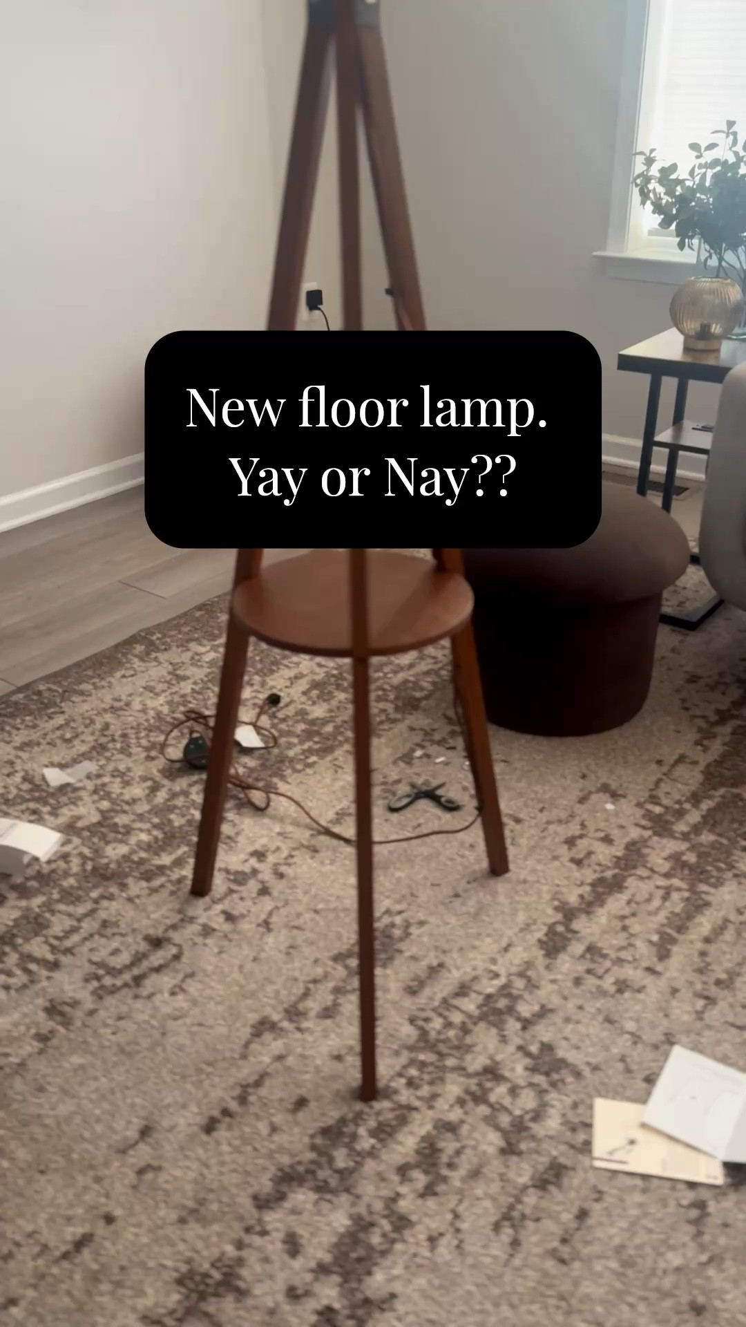 It’s nice, pretty simple. But I kinda hate that little table. I can’t return it because it was a gift, so I gotta make it work 🤔

#floorlamp #housetohome 

#LTKstorytime #LTKHome