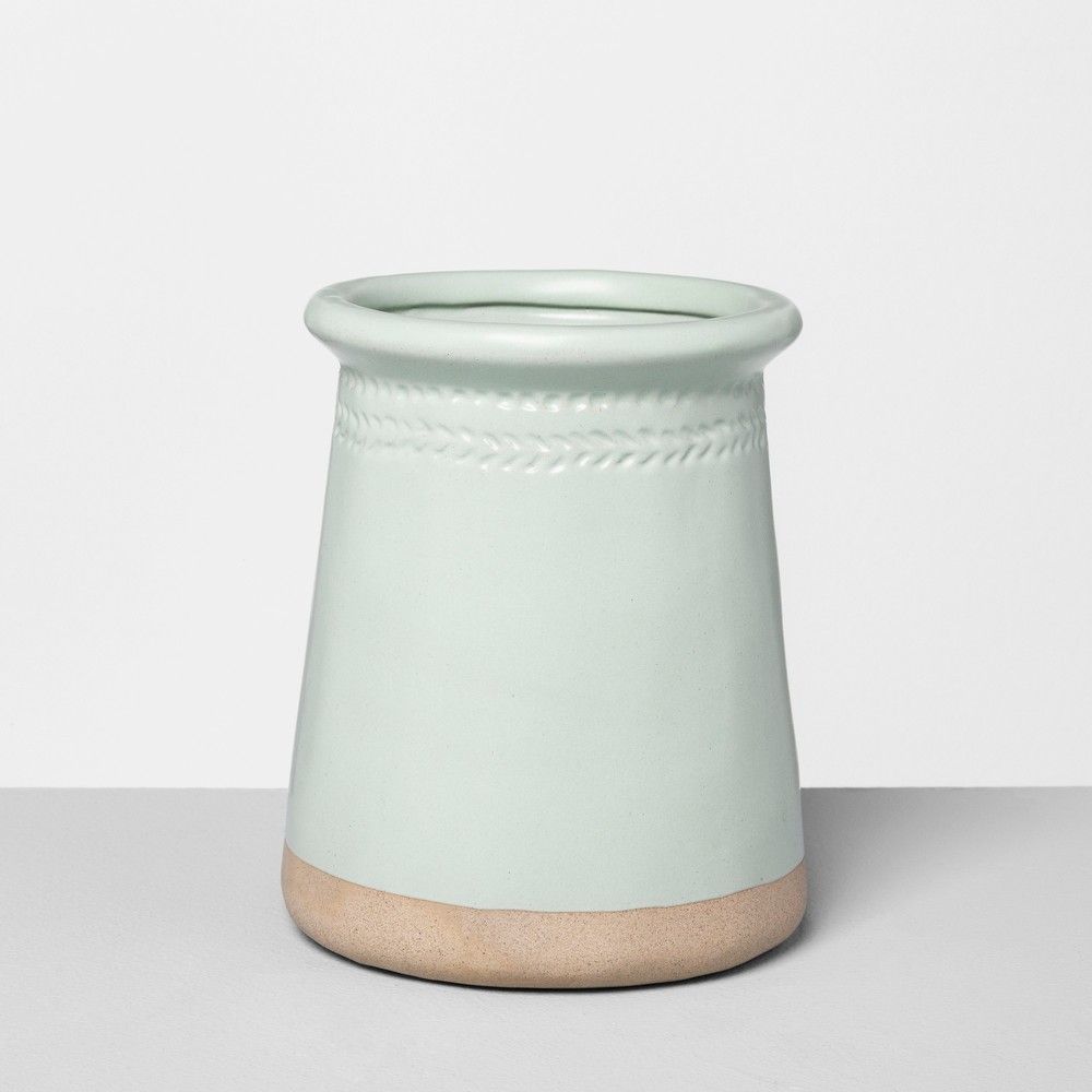 Vase Light Blue - Hearth & Hand with Magnolia, Silver/Green | Target