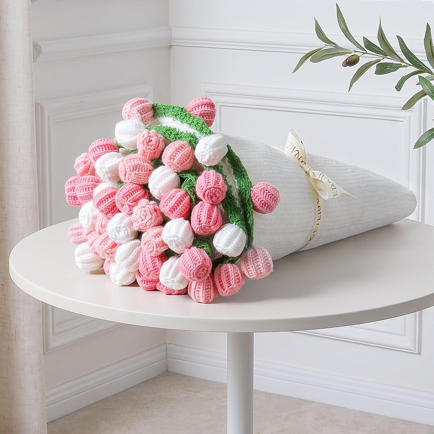 Crochet Flower Bouquet Throw Blanket with Rose | Amazon (US)