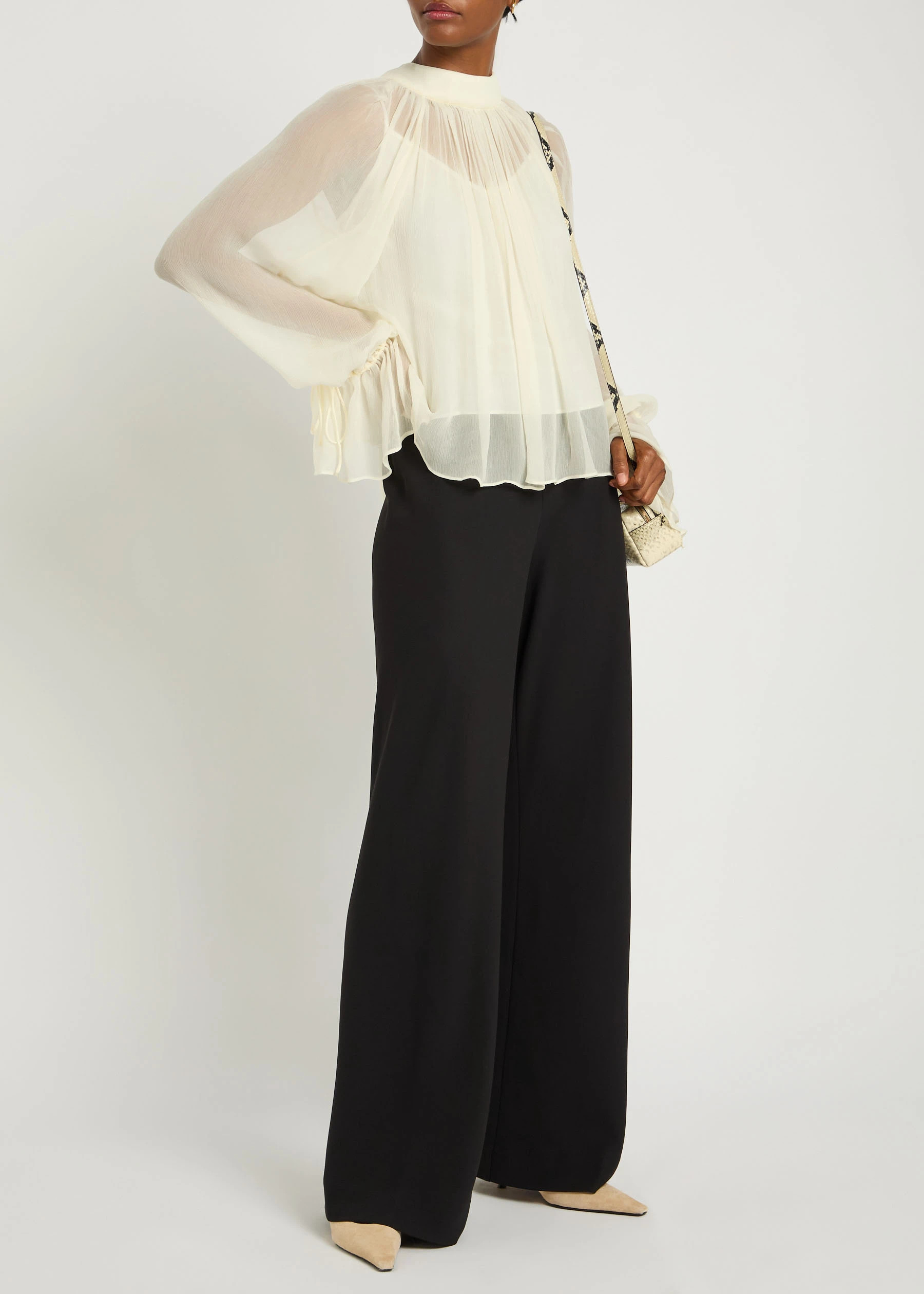 Roux pleated georgette blouse | Harvey Nichols
