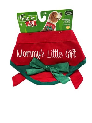 NEW Christmas  BANDANA for Dogs "Mommy's Little Gift"  printed on front   | eBa... | eBay US