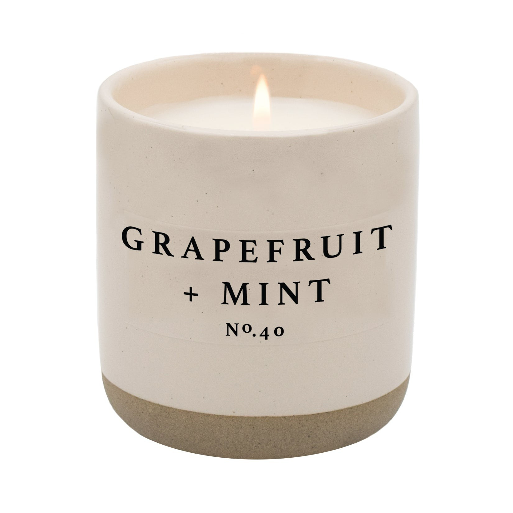 Grapefruit + Mint Soy Candle | Stoneware Jar Candle | Sweet Water Decor, LLC