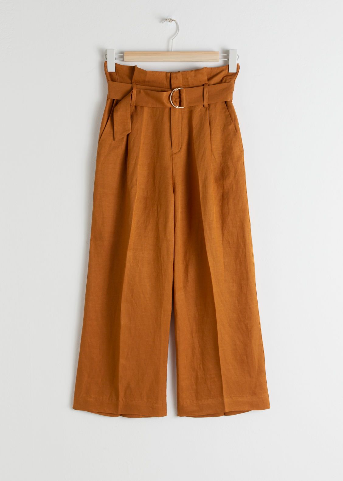 Cropped Paperbag Waist Trousers - Orange | & Other Stories (EU + UK)