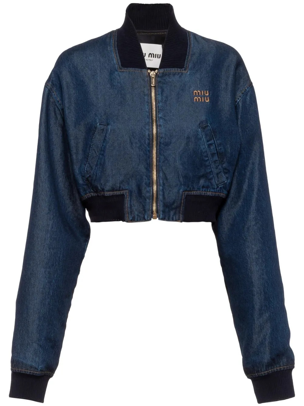 Giacca denim con ricamo | Farfetch Global