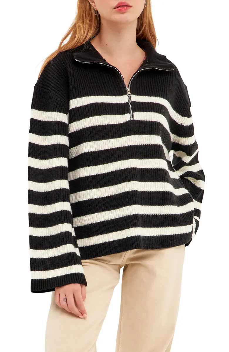 Stripe Half-Zip Sweater | Nordstrom