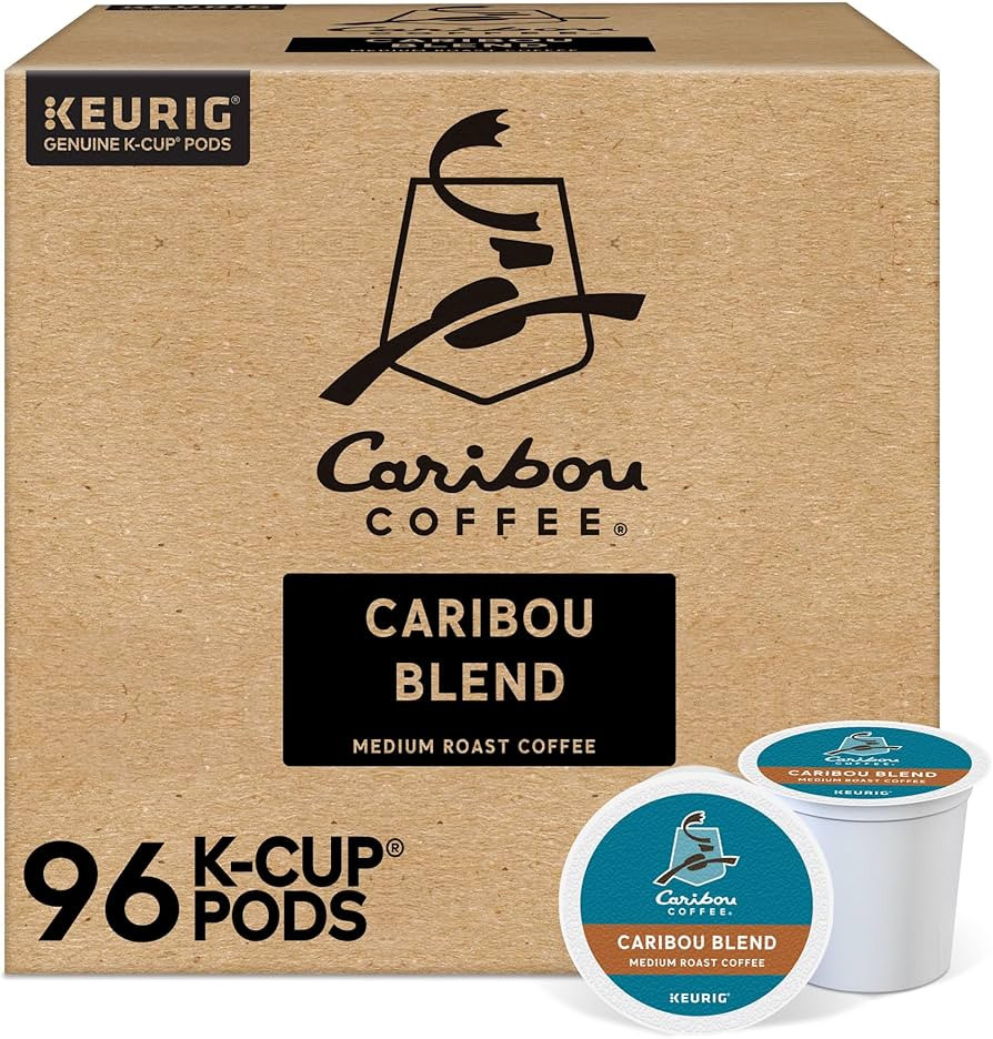 Caribou Coffee Caribou Blend Keurig Single-Serve K-Cup Pod, Medium Roast Coffee, 96 Count | Amazon (US)
