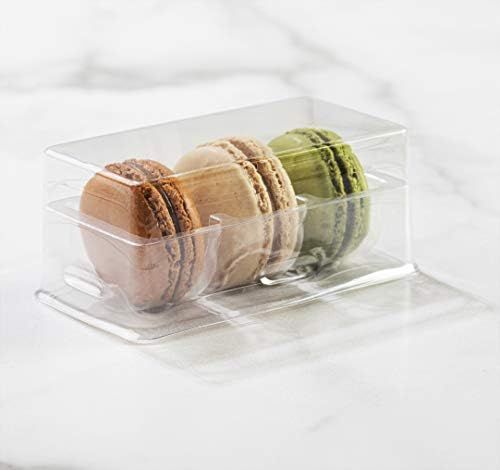 Pastry Chef's Boutique Clear Macarons Packaging for 3 Macarons (Clear Base) -Pack of 20 | Amazon (US)