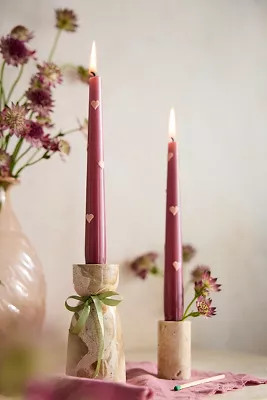 Heart Taper Candles, Set of 2 | Terrain