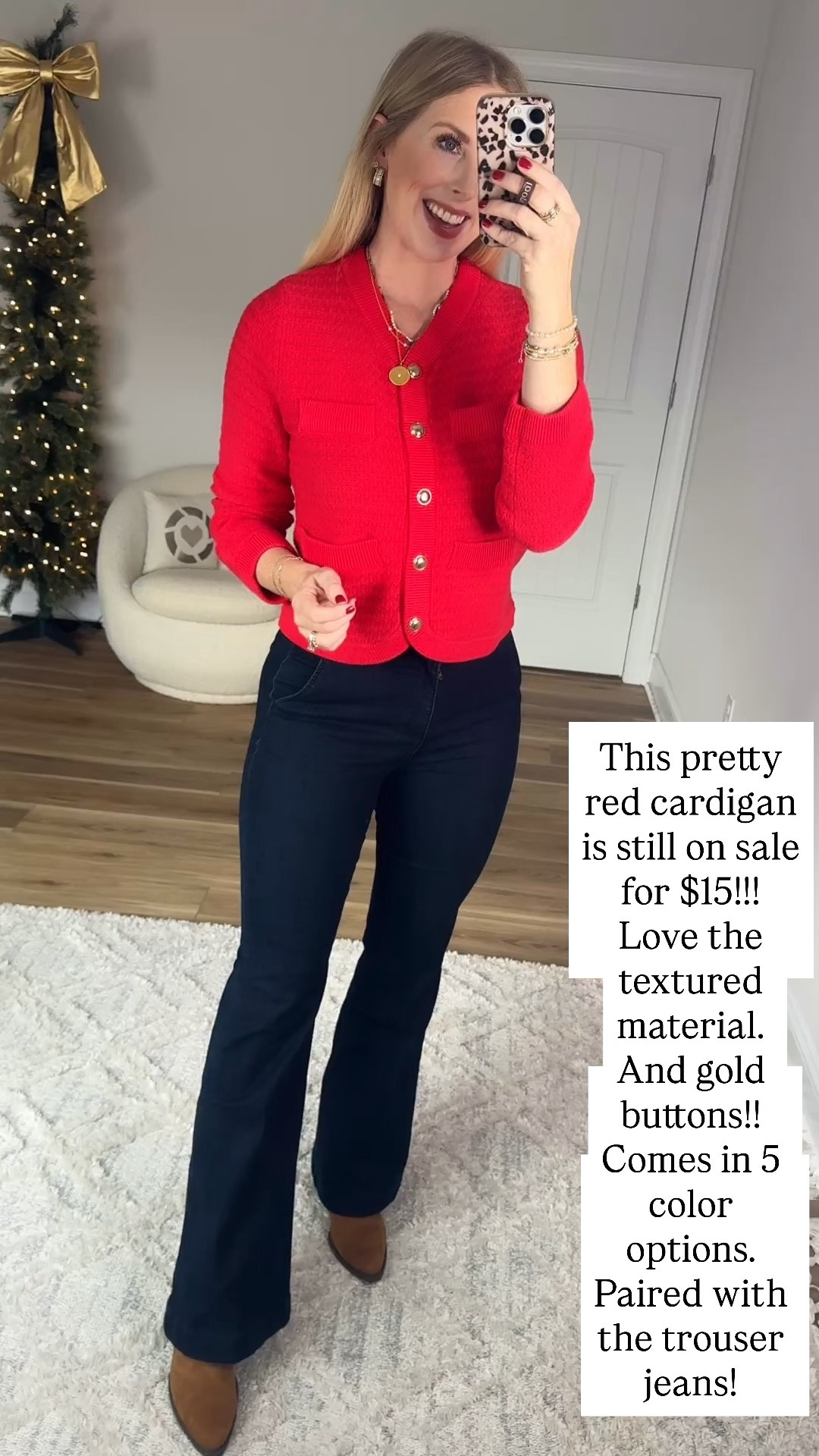 This red cardigan with gold buttons from Walmart is on sale!! 

#LTKHoliday #LTKFindsUnder50 #LTKSaleAlert