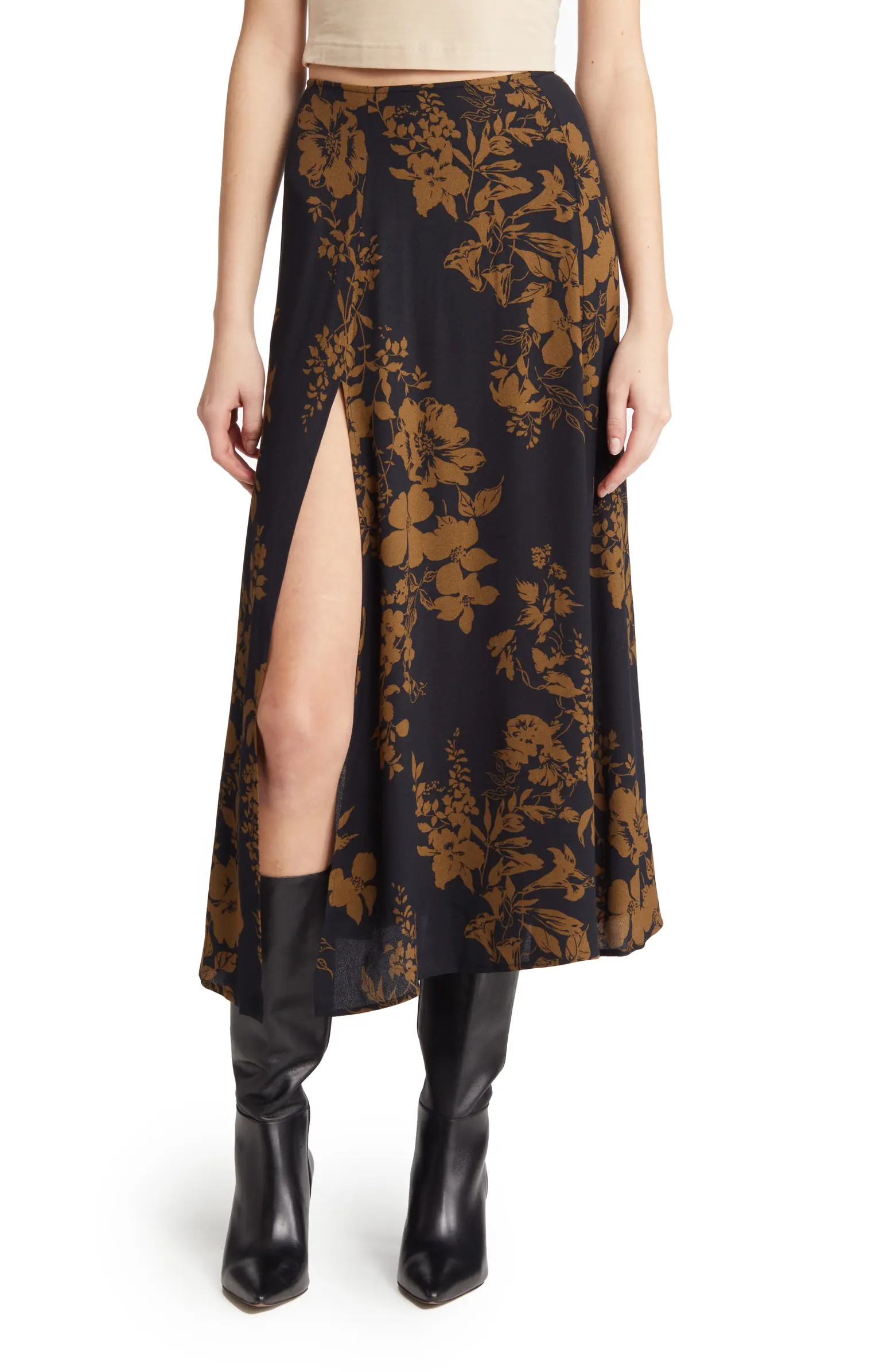 Zoe Side Slit Midi Skirt | Nordstrom