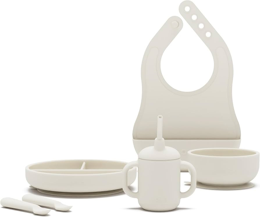 Lalo First Bites Silicone Baby Feeding Set - Baby Led Weaning Supplies - Non-Toxic Silicone - Inc... | Amazon (US)