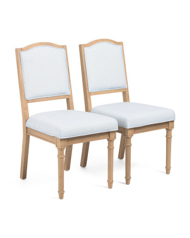 Set Of 2 16x36 Wooden Frame Upholstered Dining Chairs With Turned Legs | Kitchen & Dining Room | ... | Marshalls