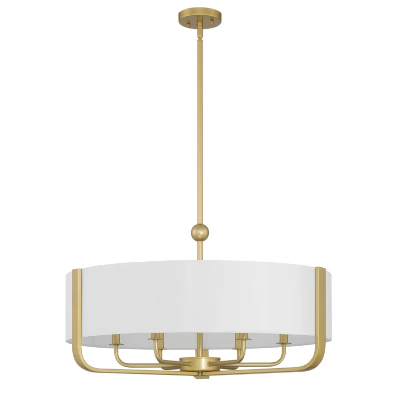 Willa Arlo™ Interiors Fritzi 6 - Light Gold Dimmable Drum Chandelier & Reviews | Wayfair | Wayfair North America
