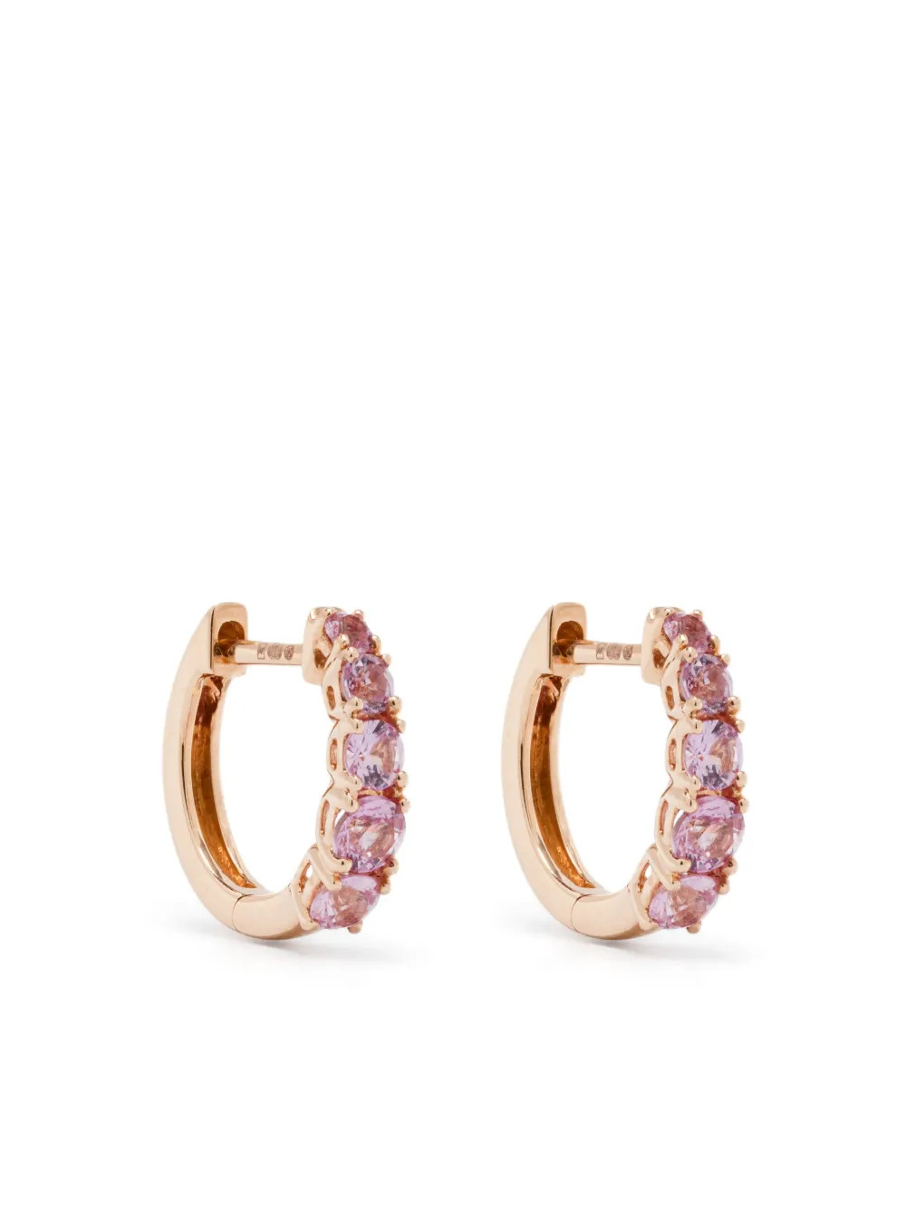 Anita Ko Orecchini a Cerchio In Oro Rosa 18kt Con Zaffiri | Rosa | FARFETCH IT | Farfetch Global