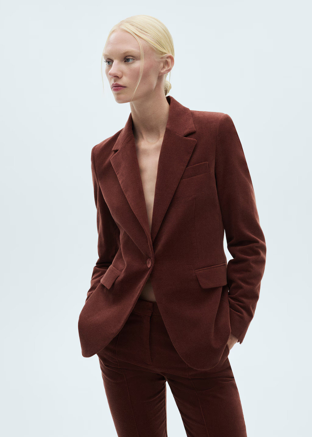 Velvet suit blazer - Women | MANGO USA | Mango (US/MX/AU)