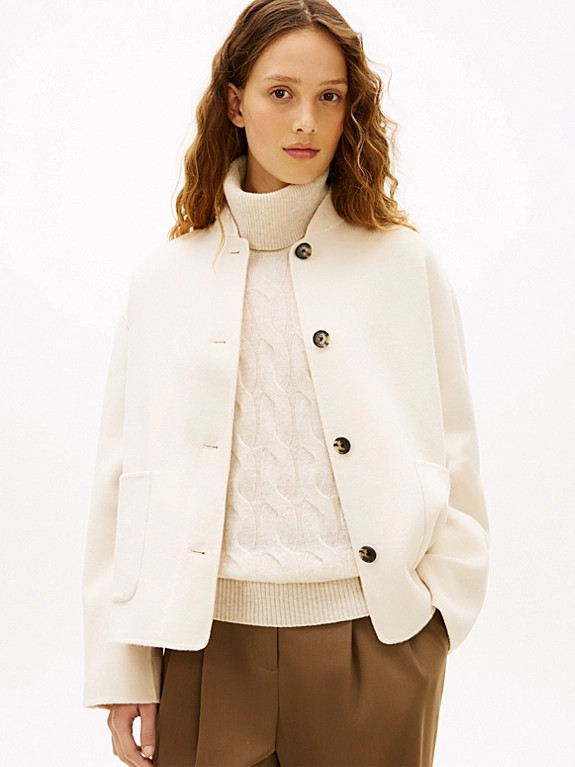 Double-Faced Wool Blend Bomber Jacket | Tommy Hilfiger UK