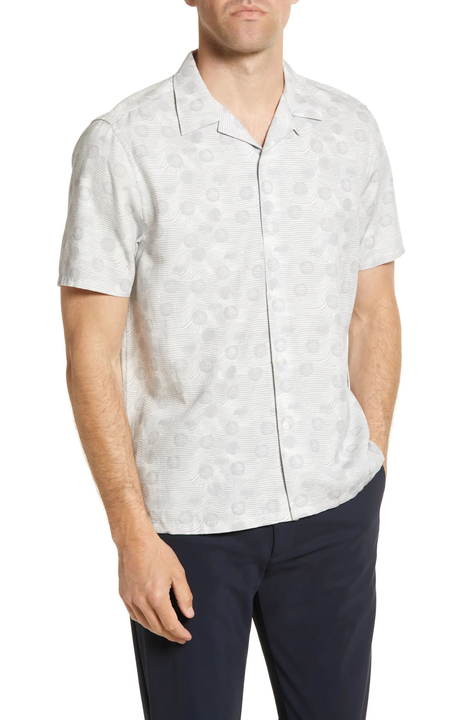 Ted Baker London Maslin Spot Print Short Sleeve Button-Up Camp Shirt | Nordstrom | Nordstrom