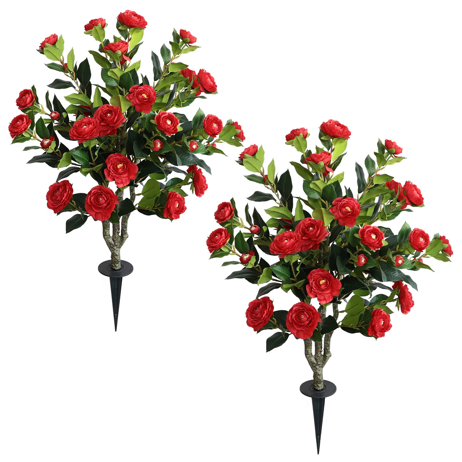 36“ Artificial Camellia Tree Plant(set Of 2) | Wayfair North America