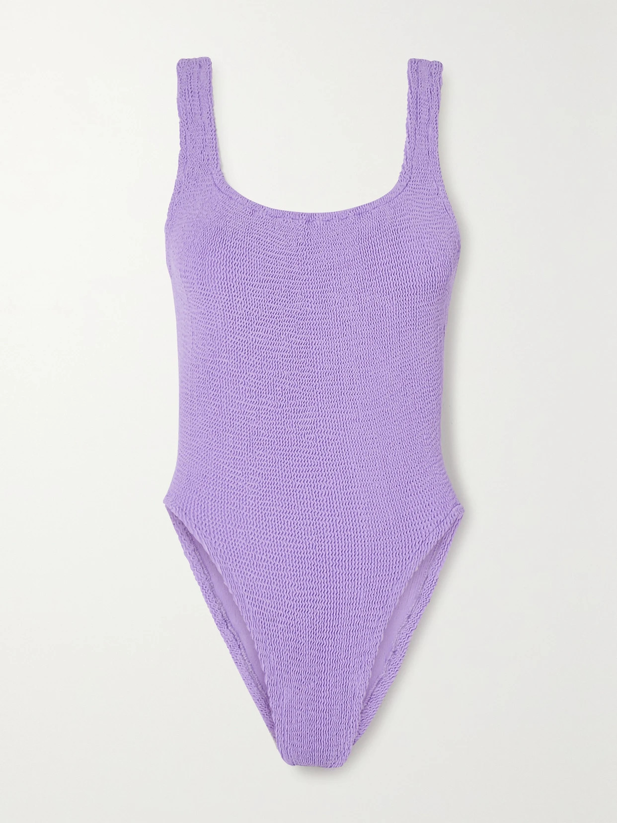 Hunza G - + Net Sustain Seersucker Swimsuit - Purple | NET-A-PORTER (US)