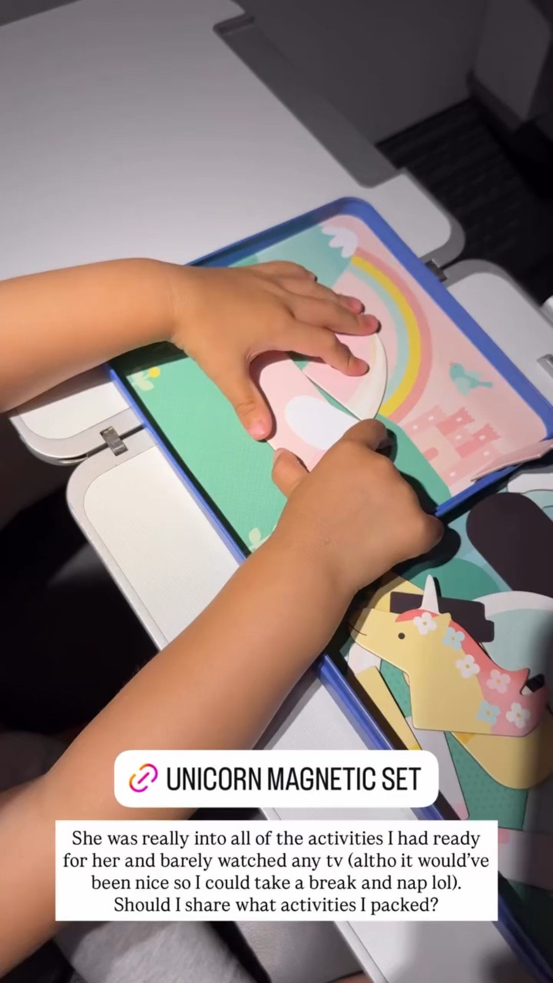 UNICORN MAGNETIC SET! 
She was really into all of the activities I had ready for her and barely watched any tv (altho it would've been nice so I could take a break and nap lol).


#LTKFindsUnder50 #LTKKids #LTKTravel