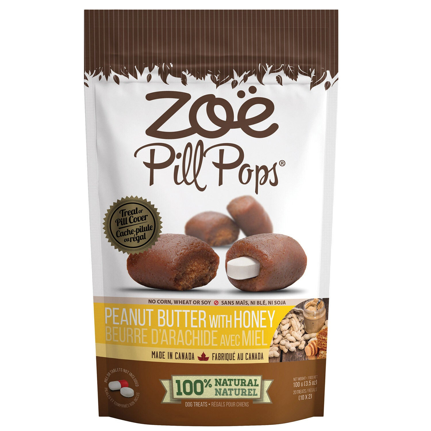 Pill Pops - Peanut Butter With Honey Dog Treat | Pet Supermarket | Pet Supermarket