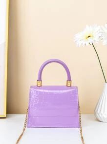 Mini Crocodile Embossed Flap Square Bag
   SKU: sW210324353709168      
          (2135 Reviews)
... | SHEIN