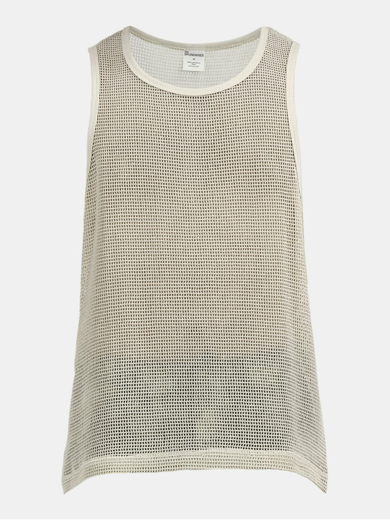 No Boundaries Men's & Big Men's Open Knit Boxy Fit Tank Top, Sizes XS-3XL | Walmart (US)
