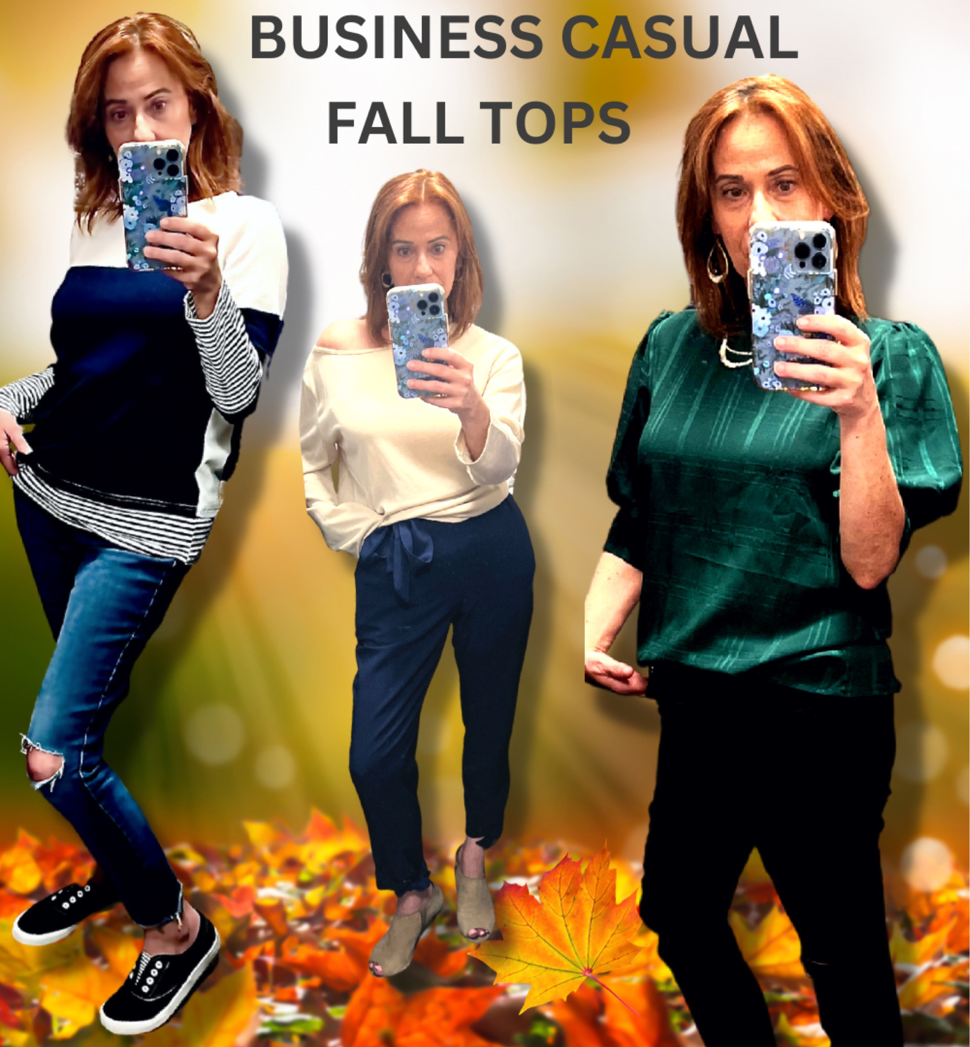 Business casual tops for Fall 🍁 shirts and tops for women, for that transitional period of time of the year, as the weather begins to cool. ##fashionover50 #over50fashion #womenover50style #genxwomen #womenover50 

#LTKSeasonal #LTKstyletip #LTKfit
